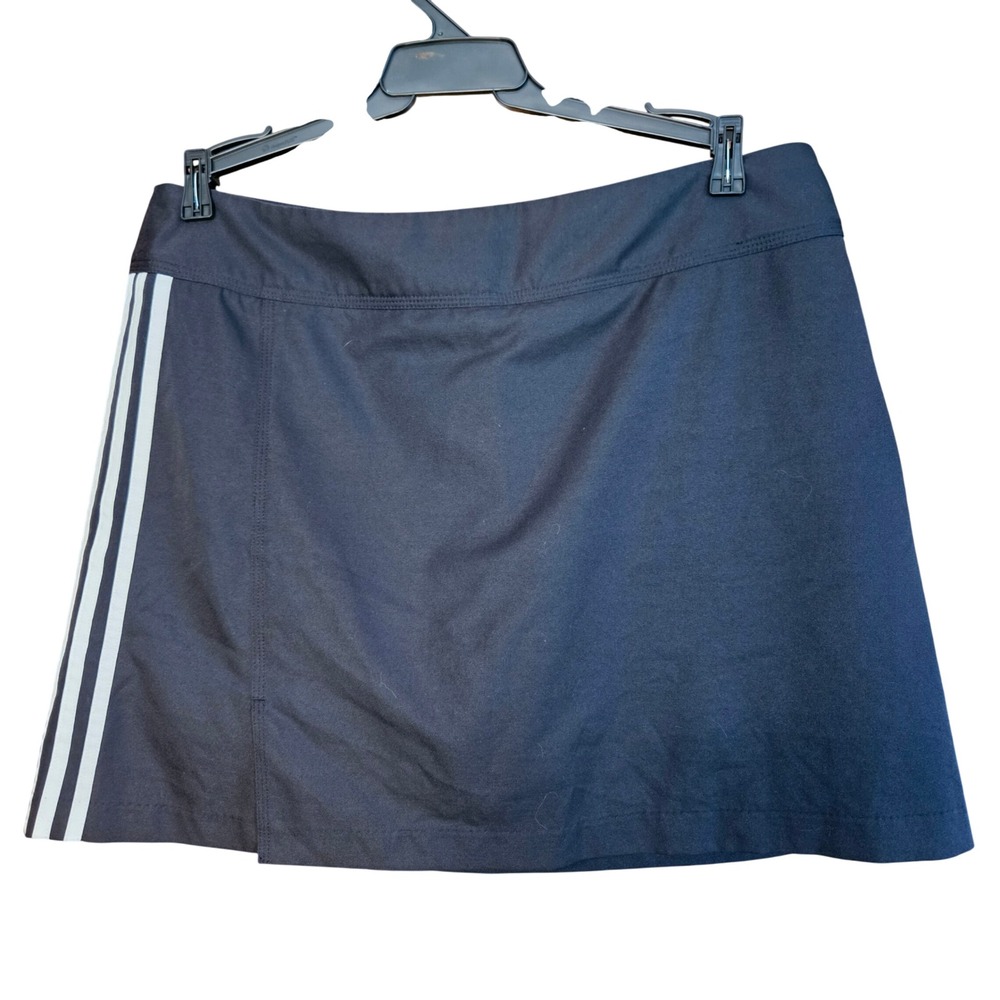 Adidas ClimaCool Women's Golf Tennis Skort Black 3-Stripe Active Skirt Size 12